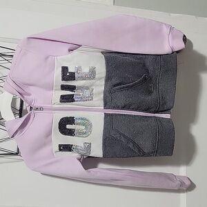 Girls RBX hoodie. Size 10/12. Gently worn. Says "love" in sequins.